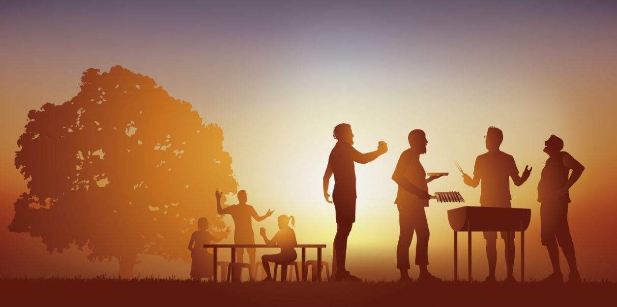 equipo del asado a la parilla. Ecotok